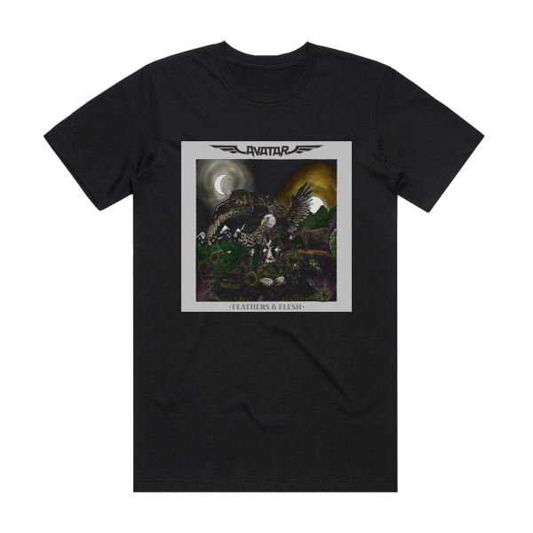 Avatar Feathers Flesh Album Cover T-Shirt Black