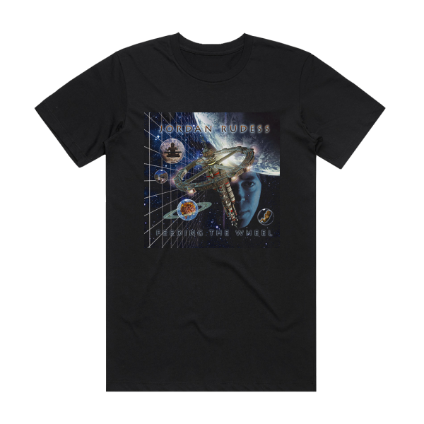 Jordan Rudess Feeding The Wheel Album Cover T-Shirt Black