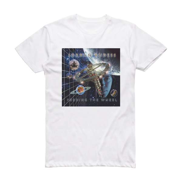 Jordan Rudess Feeding The Wheel Album Cover T-Shirt White