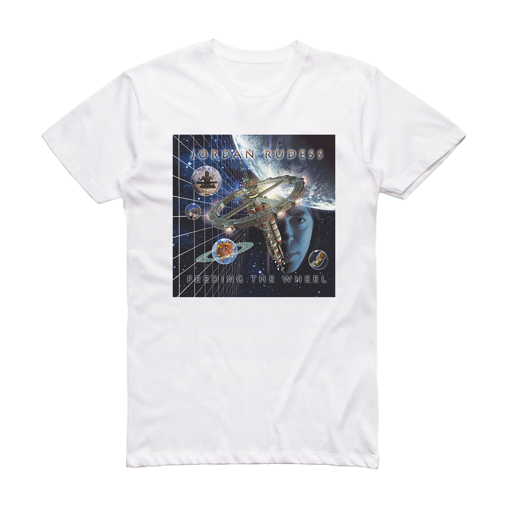Jordan Rudess Feeding The Wheel Album Cover T-Shirt White – ALBUM COVER ...