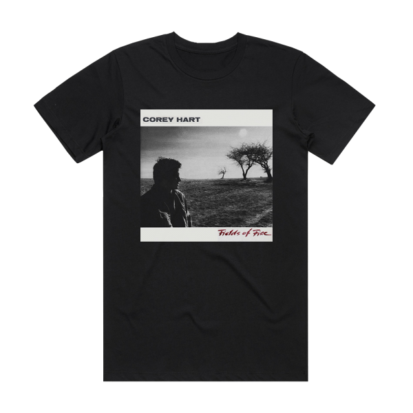 Corey Hart Fields Of Fire Album Cover T-Shirt Black