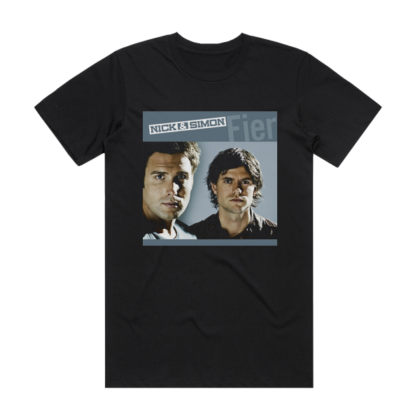 Nick and Simon Fier Album Cover T-Shirt Black
