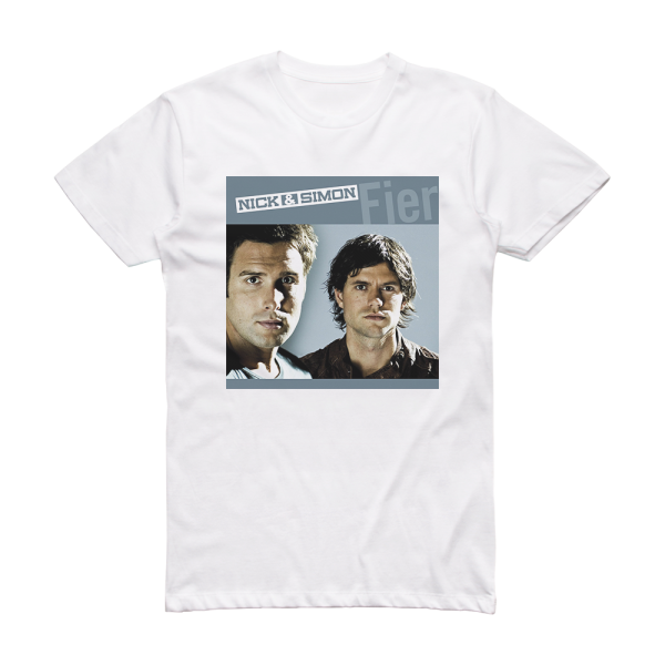 Nick and Simon Fier Album Cover T-Shirt White