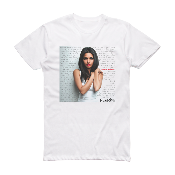 Nadia Ali Fine Print Album Cover T-Shirt White