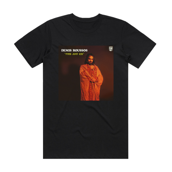 Demis Roussos Fire And Ice Album Cover T-Shirt Black