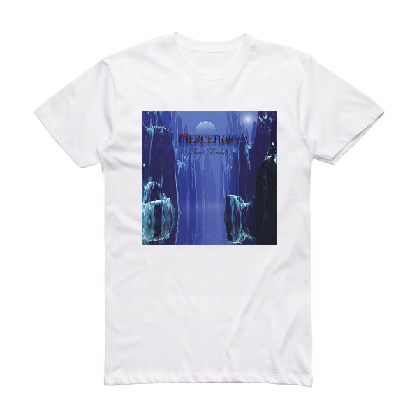 Mercenary First Breath 1 Album Cover T-Shirt White