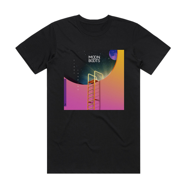 Moon Boots First Landing Album Cover T-Shirt Black