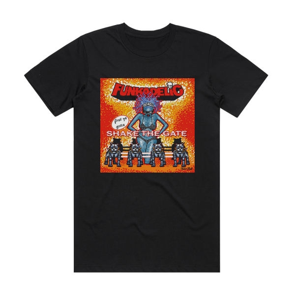 Funkadelic First Ya Gotta Shake The Gate Album Cover T-Shirt Black