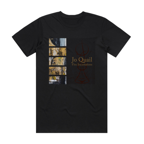 Jo Quail Five Incantations Album Cover T-Shirt Black