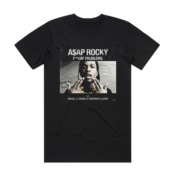 ASAP Rocky Fkin Problems Album Cover T-Shirt Black