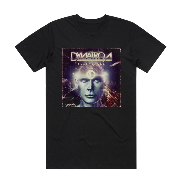 Dynatron Flashbacks Album Cover T-Shirt Black