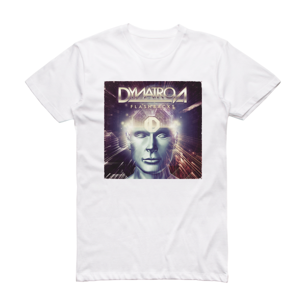 Dynatron Flashbacks Album Cover T-Shirt White