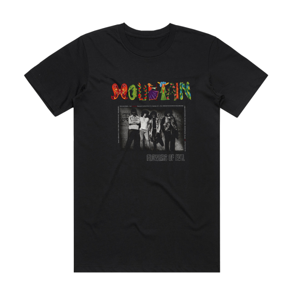 Mountain Flowers Of Evil Album Cover T-Shirt Black