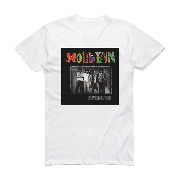 Mountain Flowers Of Evil Album Cover T-Shirt White