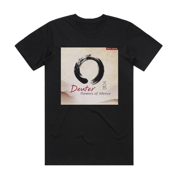 Deuter Flowers Of Silence Album Cover T-Shirt Black