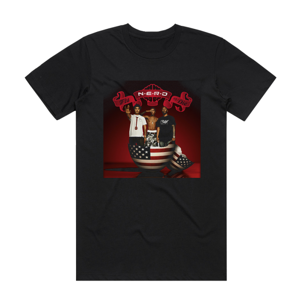 N E R D Fly Or Die Album Cover T-Shirt Black