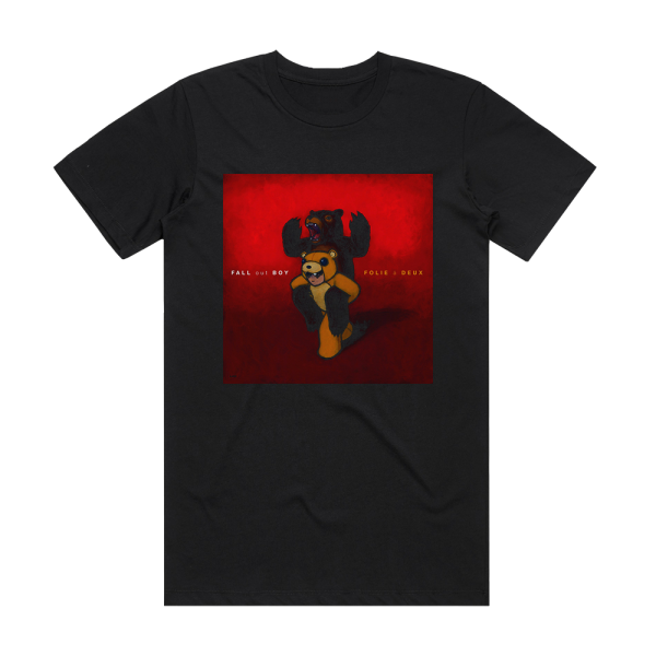 Fall Out Boy Folie Deux Album Cover T-Shirt Black