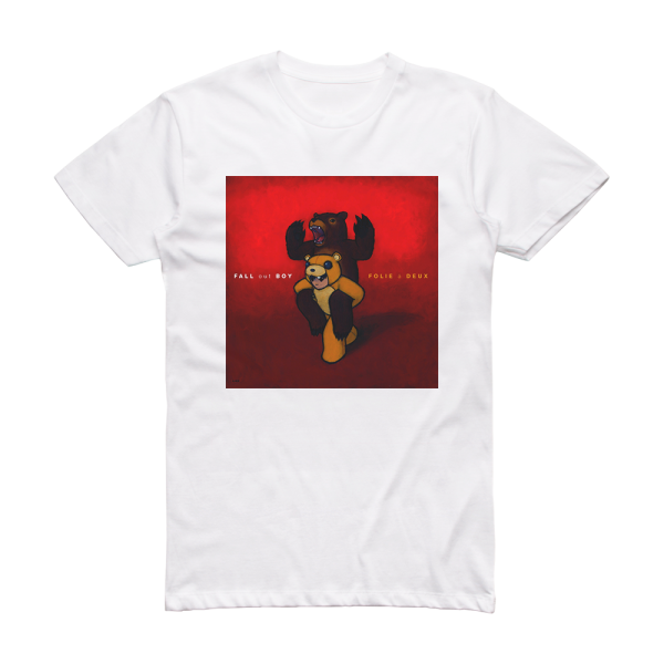 Fall Out Boy Folie Deux Album Cover T-Shirt White