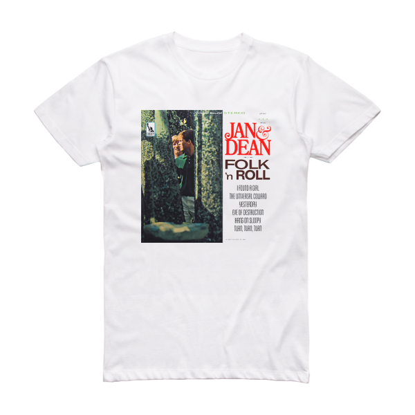 Jan and Dean Folk N Roll Album Cover T-Shirt White