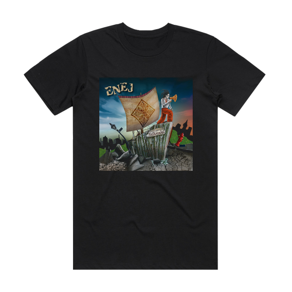 Enej Folkorabel Album Cover T-Shirt Black