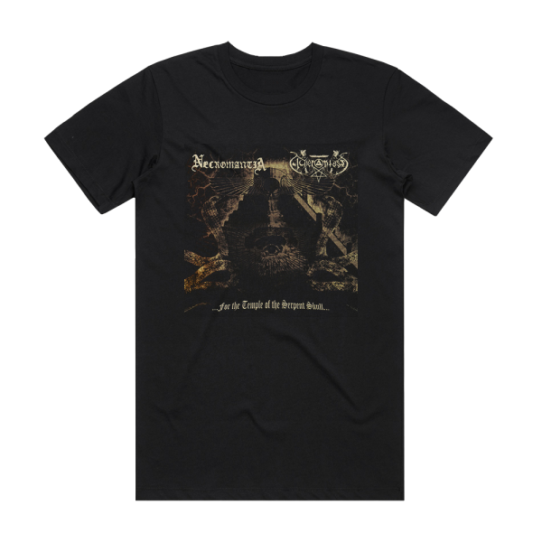 Necromantia For The Temple Of The Serpent Skull Album Cover T-Shirt Black