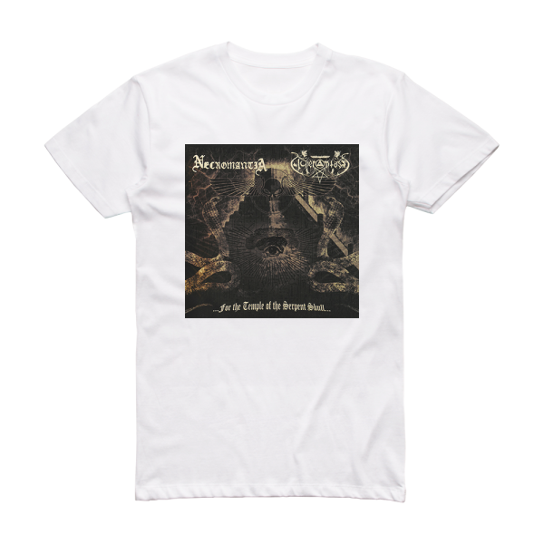 Necromantia For The Temple Of The Serpent Skull Album Cover T-Shirt White