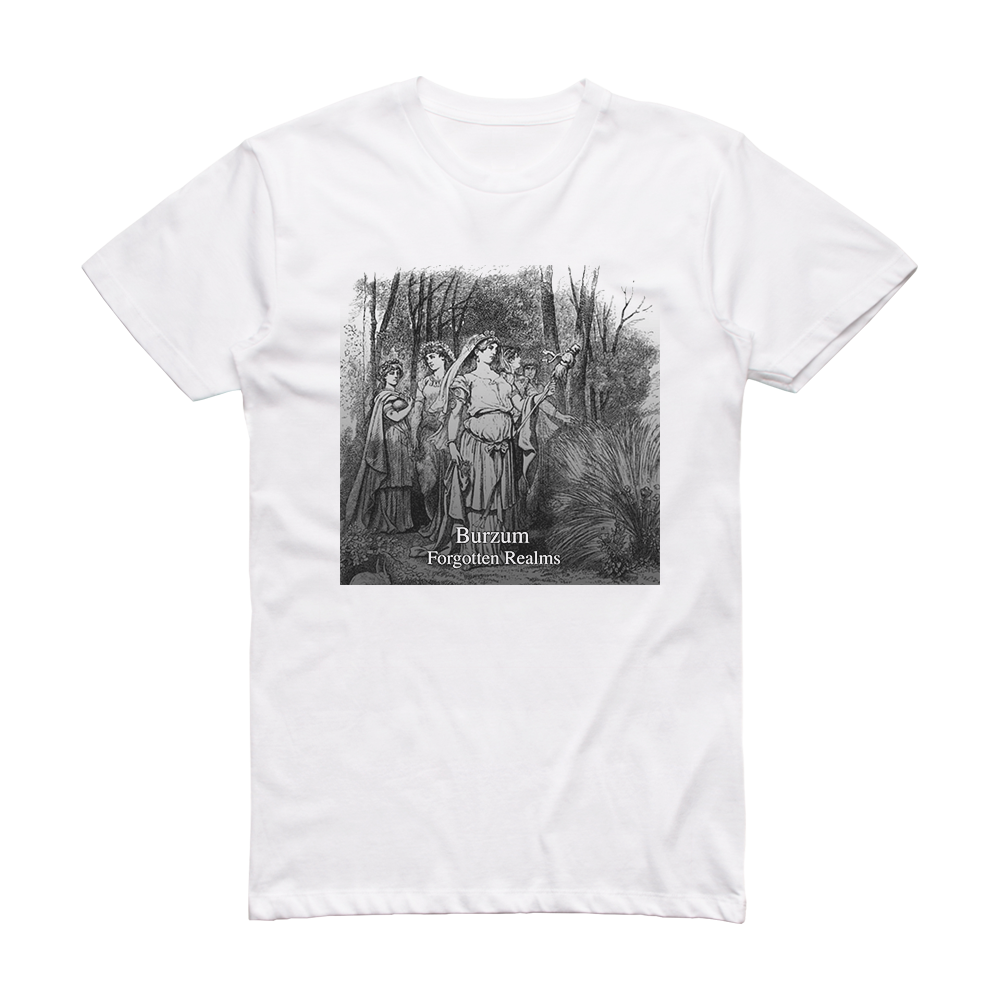 Burzum Forgotten Realms Album Cover T-Shirt White – ALBUM COVER T-SHIRTS