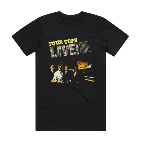 Four Tops Four Tops Live Album Cover T-Shirt Black