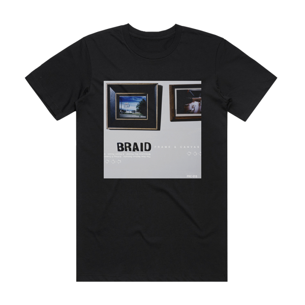 Braid Frame Canvas Album Cover T-Shirt Black