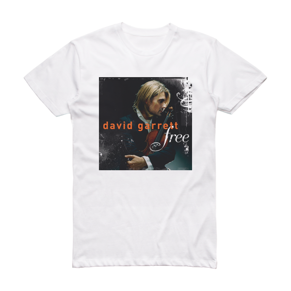 David Garrett Free Album Cover T-Shirt White