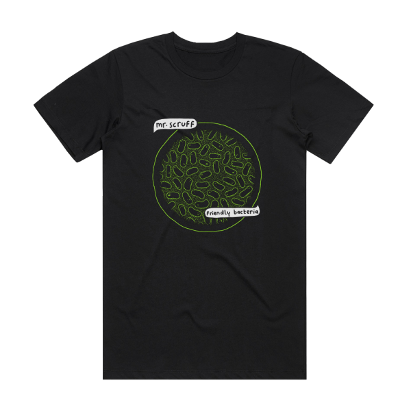 Mr Scruff Friendly Bacteria Album Cover T-Shirt Black