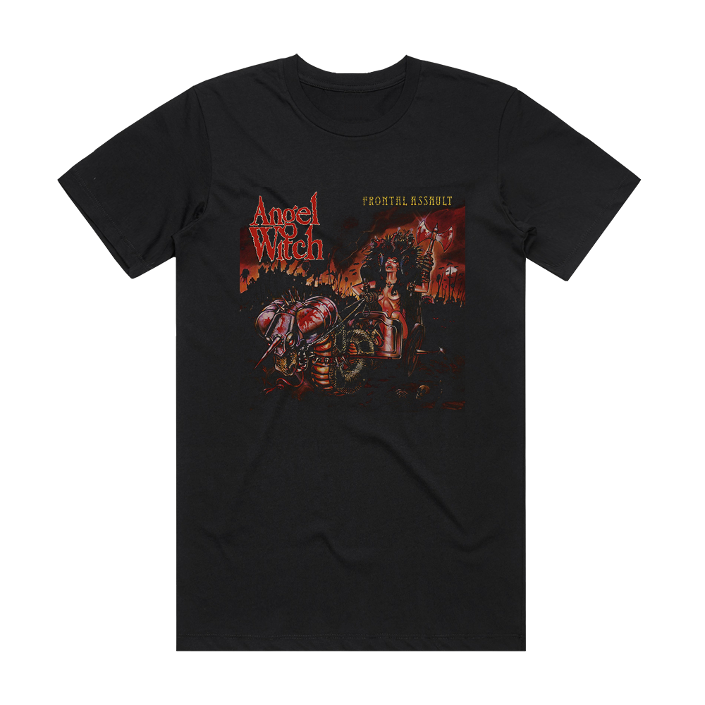 Angel Witch Frontal Assault Album Cover T-Shirt Black – ALBUM COVER T ...