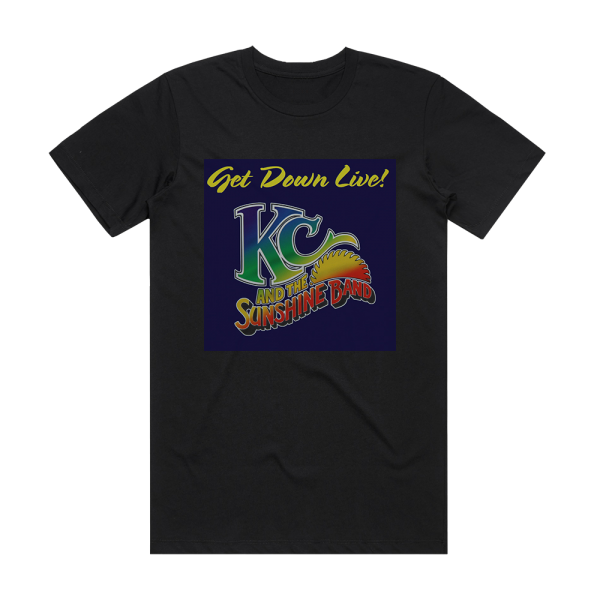 KC and The Sunshine Band Get Down Live Album Cover T-Shirt Black