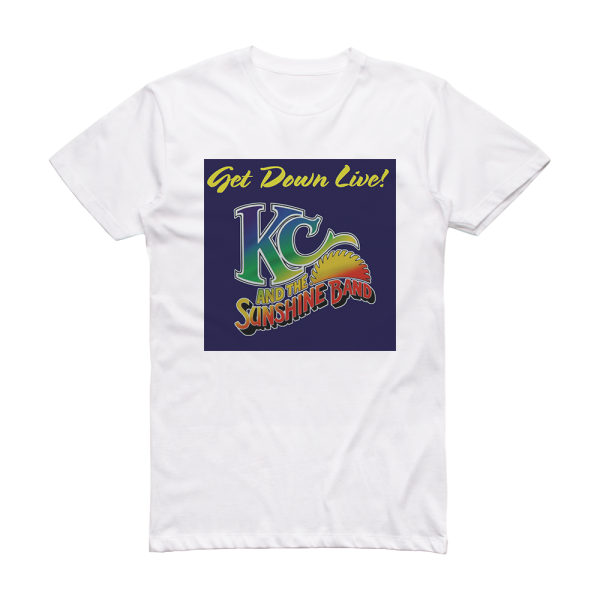 KC and The Sunshine Band Get Down Live Album Cover T-Shirt White