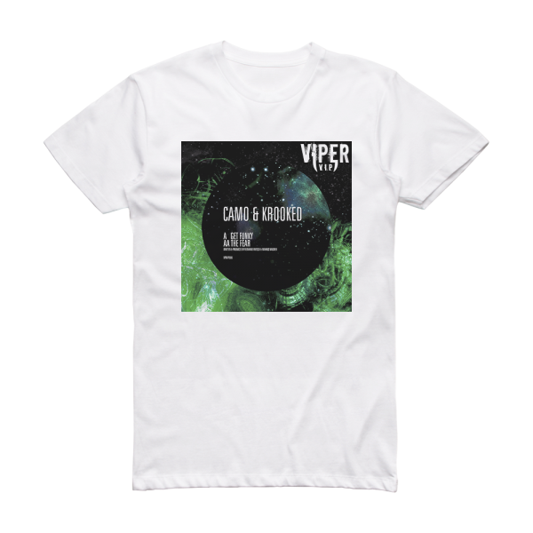 Camo and Krooked Get Funky The Fear Album Cover T-Shirt White