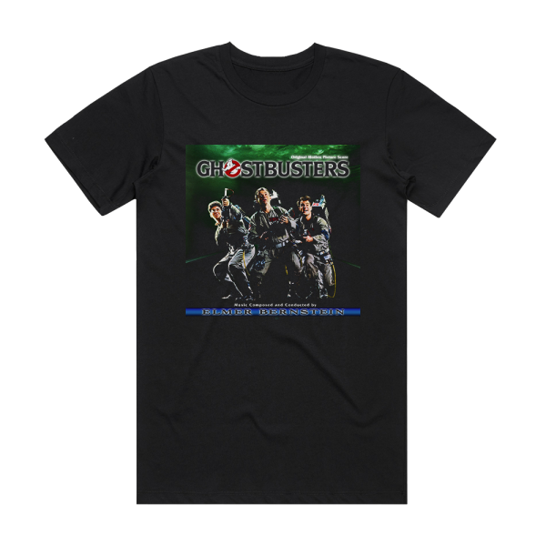 Elmer Bernstein Ghostbusters Album Cover T-Shirt Black