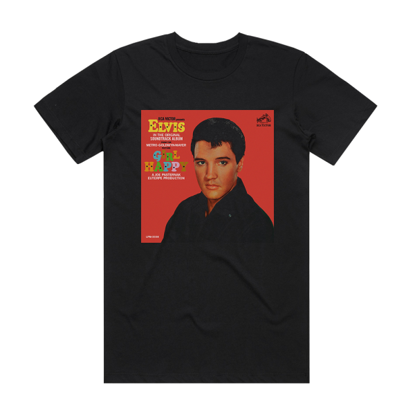 Elvis Presley Girl Happy 2 Album Cover T-Shirt Black