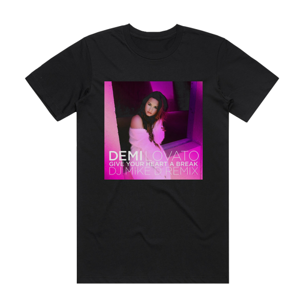 Demi Lovato Give Your Heart A Break 2 Album Cover T-Shirt Black