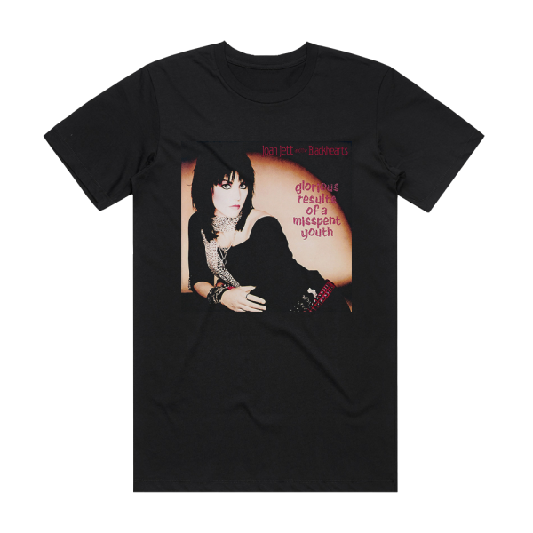 Joan Jett and The Blackhearts Glorious Results Of A Misspent Youth Album Cover T-Shirt Black