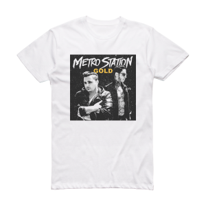 Metro Station Gold Album Cover T-Shirt White
