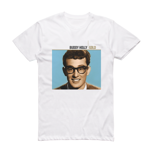 Buddy Holly Gold Album Cover T-Shirt White