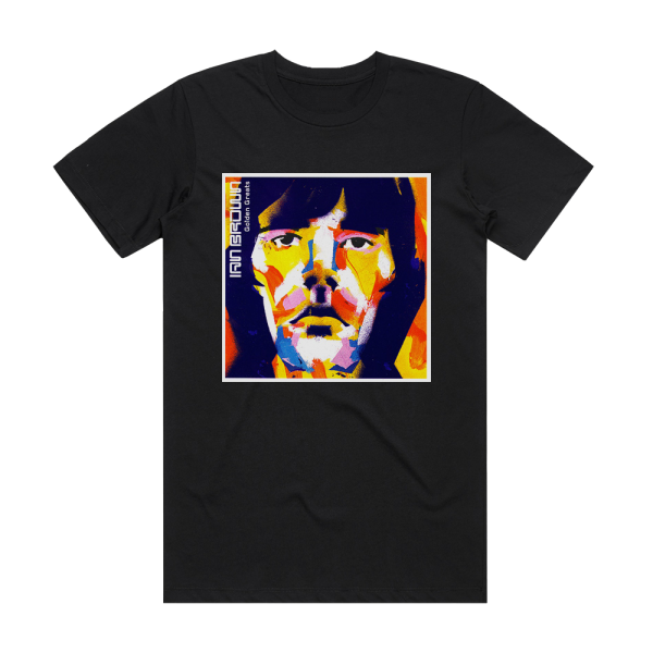 Ian Brown Golden Greats Album Cover T-Shirt Black