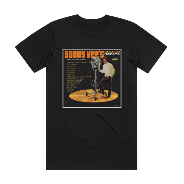 Bobby Vee Golden Greats Album Cover T-Shirt Black