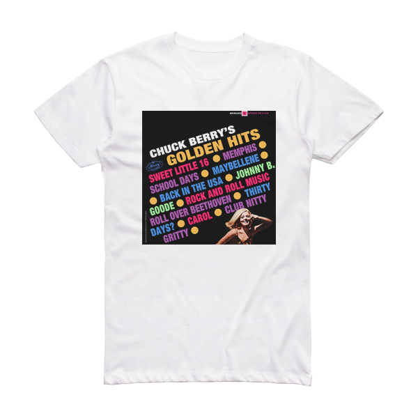 Chuck Berry Golden Hits Album Cover T-Shirt White