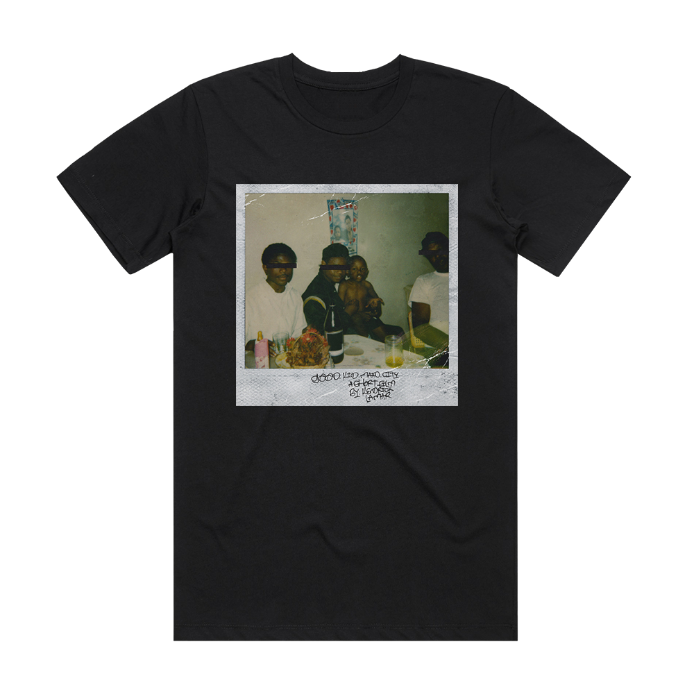 Kendrick Lamar Good Kid Maad City 2 Album Cover T Shirt Black