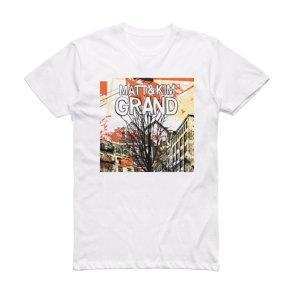 Matt and Kim Grand Album Cover T-Shirt White
