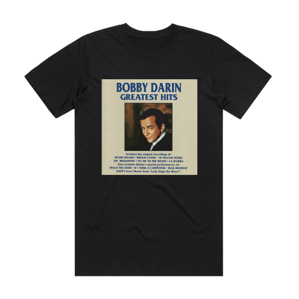 Bobby Darin Greatest Hits Album Cover T-Shirt Black