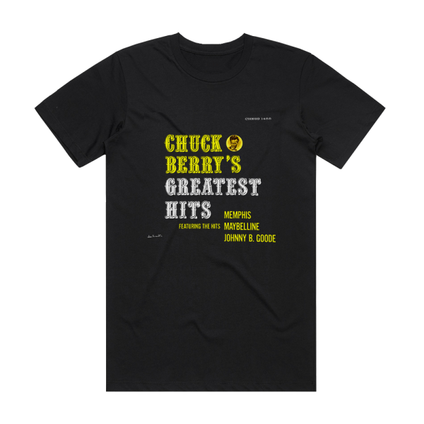 Chuck Berry Greatest Hits Album Cover T-Shirt Black