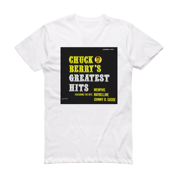 Chuck Berry Greatest Hits Album Cover T-Shirt White