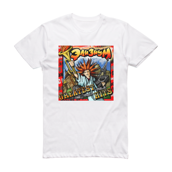 Elysium Greatest Hits Album Cover T-Shirt White